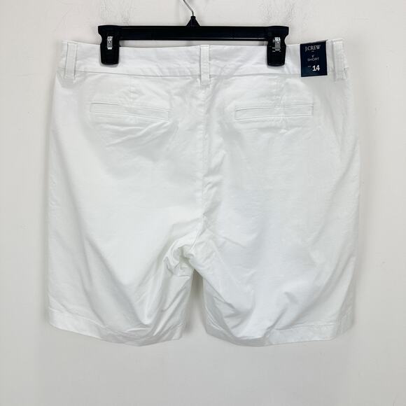 J.Crew 9" Frankie Bermuda Chino Short Cotton Mid Rise White Classic US 14 NWT - Picture 4 of 10